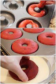 Baked Red Velvet Cake Doughnuts Worth Whisking Recipe Cake Doughnuts Baked Cake Mix Donuts Cake Donuts Recipe