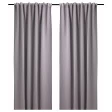 Curtains, slipcovers, lamps, fans, valances, fireplaces, mirrors Bollolvon Room Darkening Curtains 1 Pair Grey 145x300 Cm Ikea