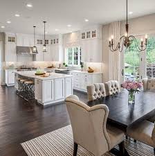 41 Comfy White Kitchen Dark Floors Ideas Kitchendesign Kitchenremodel Kitchendecor Di White Kitchen Dark Floors Minimalist Dining Room Living Room Kitchen
