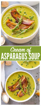 The Best Healthy Cream Of Asparagus Soup This Rich Velvety Soup Tastes Like The Pioneer Woman Cream Of Asparagus Soup Creamed Asparagus Healthy Soup Recipes