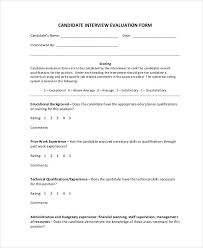 The interview evaluation form template assists employers and recruitment agencies in grading and managing prospective employee data. Free 27 Interview Evaluation Forms In Pdf Ms Word Excel