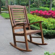 International Caravan Palmdale Acacia Contemporary Porch Rocker Contemporary Outdoor Rocking Chairs Porch Rocker Rocking Chair Porch