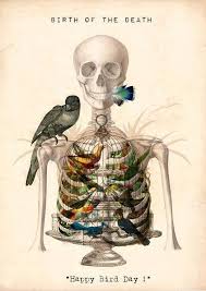 Birth Of The Death By Isabelle Dalle Illustration Kolaj Iskelet