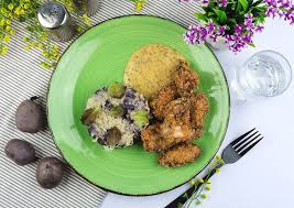 Deși în prezent puțini consumatori români cunosc efectele pozitive ale consumului de cartofi mov, există numeroși producători români iar oferta. Aripioare De Pui In Panko Cu Cartofi Mov La Cuptor Si Sos De Mustar Ingrediente Ceapa Alba Mustar Dijon Cimbrisor Fel Principal