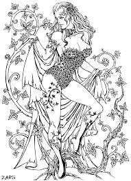 Poison Ivy By Candra On Deviantart With Images Coloring Pages Adult Coloring Pages Printable Adult Coloring Pages