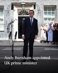 Andy Burnham has promised to make his premiership a 'circuit-breaker for  Britain' as he pledged to bring in a new economic and political model for  the country.⁠ ⁠ Follow the latest via