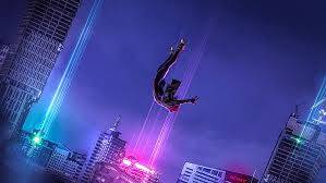 Spider gwen in city buliding. Hd Wallpaper Movie Spider Man Into The Spider Verse Miles Morales Wallpaper Flare