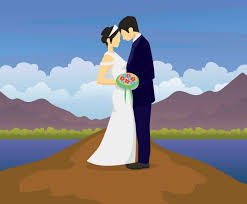 Free Bride And Groom Illustration Svg Eps File Free Graphics Uihere