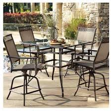 Courtyard Creations Sts5x19 5 Piece Valencia Hi Dining Set By Courtyard Creations 749 37 Great For Ent Bar Height Patio Set Patio Set Garden Patio Furniture