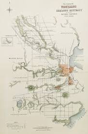 Plan Showing The Vineyards Of The Geelong District Also Showing The Natural Features Of The Locality Antique Print Map Room Map Of Victoria Australia Map Geelong