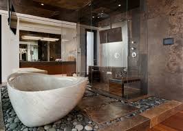 Zen bathroom themes are one of the trending interior décor ideas that have been doing the rounds lately. 21 River Rock Bathroom Designs Decorating Ideas Design Trends Premium Psd Vector Downloads