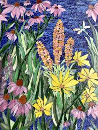 Large Mosaic Art Made To Order Kitchen Backsplash Mosaic Image 4 Avec Images Art Du Jardin En Mosaique Fleurs En Mosaique Verre En Mosaique