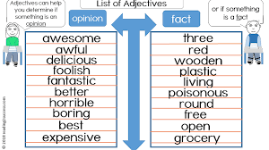 Reading2success Adjectives Help Determine If Something Is An Opion Adjectives Fact And Opinion List Of Adjectives