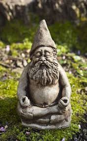 Fred Zen Meditating Gnome Garden Statue Teaching Us How We Too Can Bond Intimately With The Natural And Spir Gnome Garden Stone Garden Statues Garden Statues
