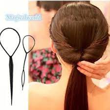 1 Set 2pcs Topsy Tail Hair Braid Ponytail Maker 19x5cm 14 5x3 5cm Wish Hair Braid Maker Braided Ponytail Braided Ponytail Hairstyles