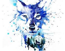 Black And White Watercolor Wolf Tattoo Wolf Pack Set Of Two Posters Wolf Art Wolf Print Angry Wolf Painting Watercolor Wolf Wolf Wall Art