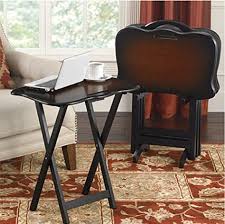 Home Decorators Collection Bombay Snack Table Set Tv Trays Oriental Style Portable Carrying Handles And Snack Table Set Snack Table Contemporary Side Tables