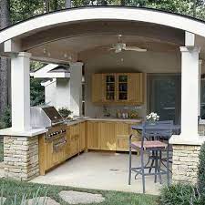 The ideal location for an outdoor kitchen bar is a spot that receives a mix of sun and shade. You Need To See These Outdoor Kitchen Ideas Covered Outdoor Kitchens Outdoor Kitchen Design Outdoor Rooms