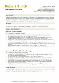 A doctor resume must have the specialty and subspecialty. Medical Social Worker Resume Samples Qwikresume