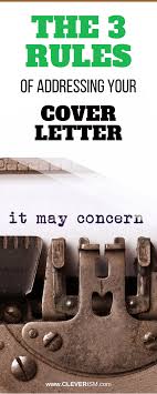 One of the duties of the old testament priests was to tend the golden lampstand in the tabernacle. The 3 Rules Of Addressing Your Cover Letter Cleverism