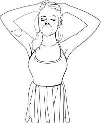 Relaxing Teenage Girl Coloring Page Free Printable Coloring Pages For Kids