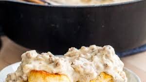 Image result for sausage gravy biscuits