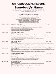 chronological resume sample template