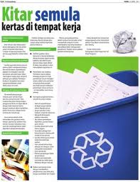 Kitar semula adalah proses menukar bahan buangan menjadi bahan dan objek baru. Kitar Semula Kertas Di Tempat Kerja Klik