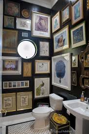 Art Gallery Bathroom From Boring To Beautiful Pinterest Addict Bathroom Inspiration Rental Bathroom Black Walls