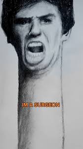 I'm a surgeon 😬 #drawing #art #imasurgeon #charcoaldrawing