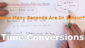 One hour is equal to 3.6 × 10 3 to unit of time second. How Many Seconds Are In 1 Hour Second And Hour Conversions Youtube