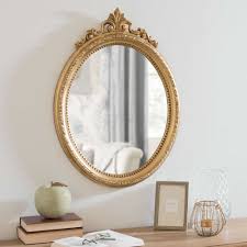 Anastacia Oval Gold Mirror 46 X 62 Cm Espejo Ovalado Espejos Espejos Dorados