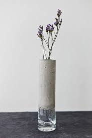 Vase Moderne En Verre Et Beton Vase En Beton Vase Pour Etsy Pots En Beton Bricolage En Beton Pot De Fleurs
