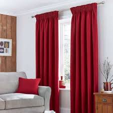 Solar Pencil Pleat Red Curtain Red Curtains Living Room Living Room Red Red Curtains Bedroom