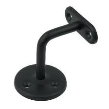 Black metal handrail 3d model. Handrail Bracket Black 65mm Handrail Brackets Caps Screwfix Com