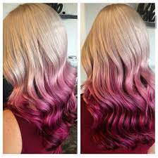 Explore these cute and trendy hairstyles for medium length hair. Blonde To Pink Ombre Love It Dip Dye Hair Hair Dye Tips Magenta Hair
