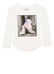 girls 7 16 converse sneaker graphic top products graphic