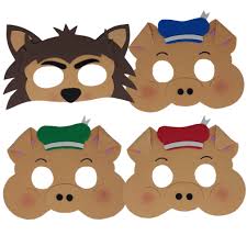 Tres Porquinhos E O Lobo Mau Mascaras Shopee Brasil