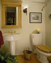 Cottage Country Bathroom Design With Floor To Ceiling Beadboard Paneling Beadboard Bathroom Cottage Bathroom Shabby Chic Bathroom