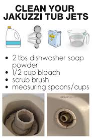 How to clean a jetted jacuzzi bathtub naturally. How To Clean Your Jacuzzi Tub Jets Allmyllamas Com Cleaning A Jacuzzi Tub Bathtub Cleaner Jacuzzi Tub