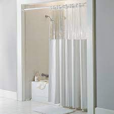 Slipx solutions peva shower liners feature microban antimicrobial product protection. Antibacterial And Antimicrobial Mildew Resistant See Through Top Clear White Vinyl Shower Curtain Overstock 10373308