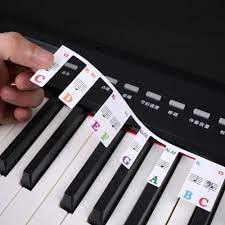 1sheet 61Keys 88Keys Removable Piano for KEY Labels Piano Keyboard Stickers  Piano Rake Notes Marker Overlay for Piano Fingering - AliExpress