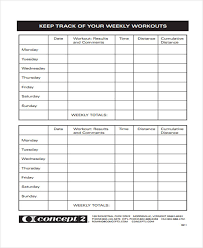 workout sheet templates 7 free word pdf format download