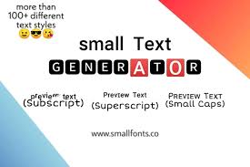 Zalgo text provides the ability to convert the traditional text into a unique one. Small Text Generator á¶œáµ'áµ–Ê¸ áµƒâ¿áµˆ áµ–áµƒË¢áµ—áµ‰ Free Smallfonts Co