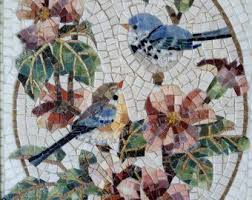 Marble Mosaic Handmade Wall Art Birds Roman Mosaic Home Etsy In 2021 Handmade Wall Art Roman Mosaic Mosaic Flowers