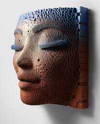 As I continue to explore the layers of emotion and transformation in my  'Pixelated Form' series, I find the process of controlled wood burning to  be both challenging and rewarding. Each piece