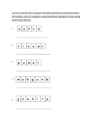 Maybe you would like to learn more about one of these? Latihan Susun Huruf