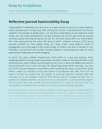 4 must haves for a reflective essay! Reflective Journal Sustainability Free Essay Example