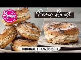 In between two golden, crunchy choux pastry rings lays a generous layer of cream with lots of hazelnuts … Paris Brest Dessert Video Rezepte