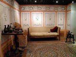 In ancient rome, a wealthy citizen (a patrician) would live in a house called a domus. Reconstructed Living Room Triclinium Based On Evidence From Watling Court And Southwark Street Ad 100 Ancient Roman Houses Roman House Roman Architecture